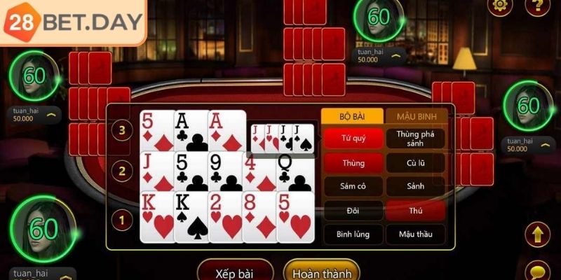 Mậu Binh 28bet Nâng Tầm Chiến Thuật Chinh Phục Mọi Ván Bài 2 Phương pháp sắp xếp bài mậu binh hiệu quả