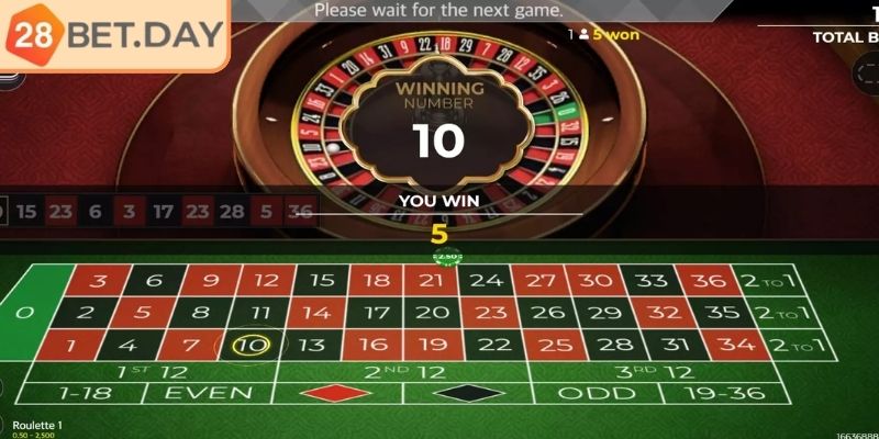 Roulette xanh chín tại sảnh EVO 28bet